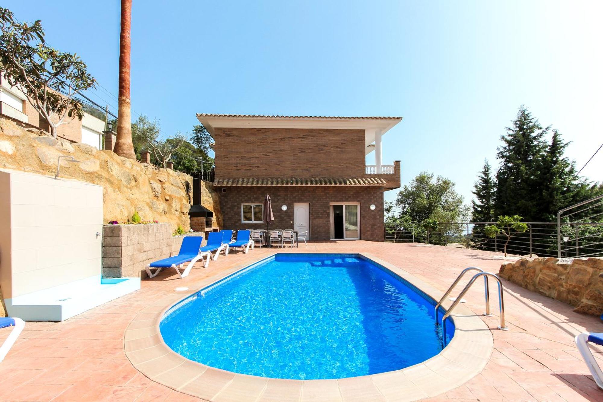 Villa Serena Lloret de Mar Bagian luar foto