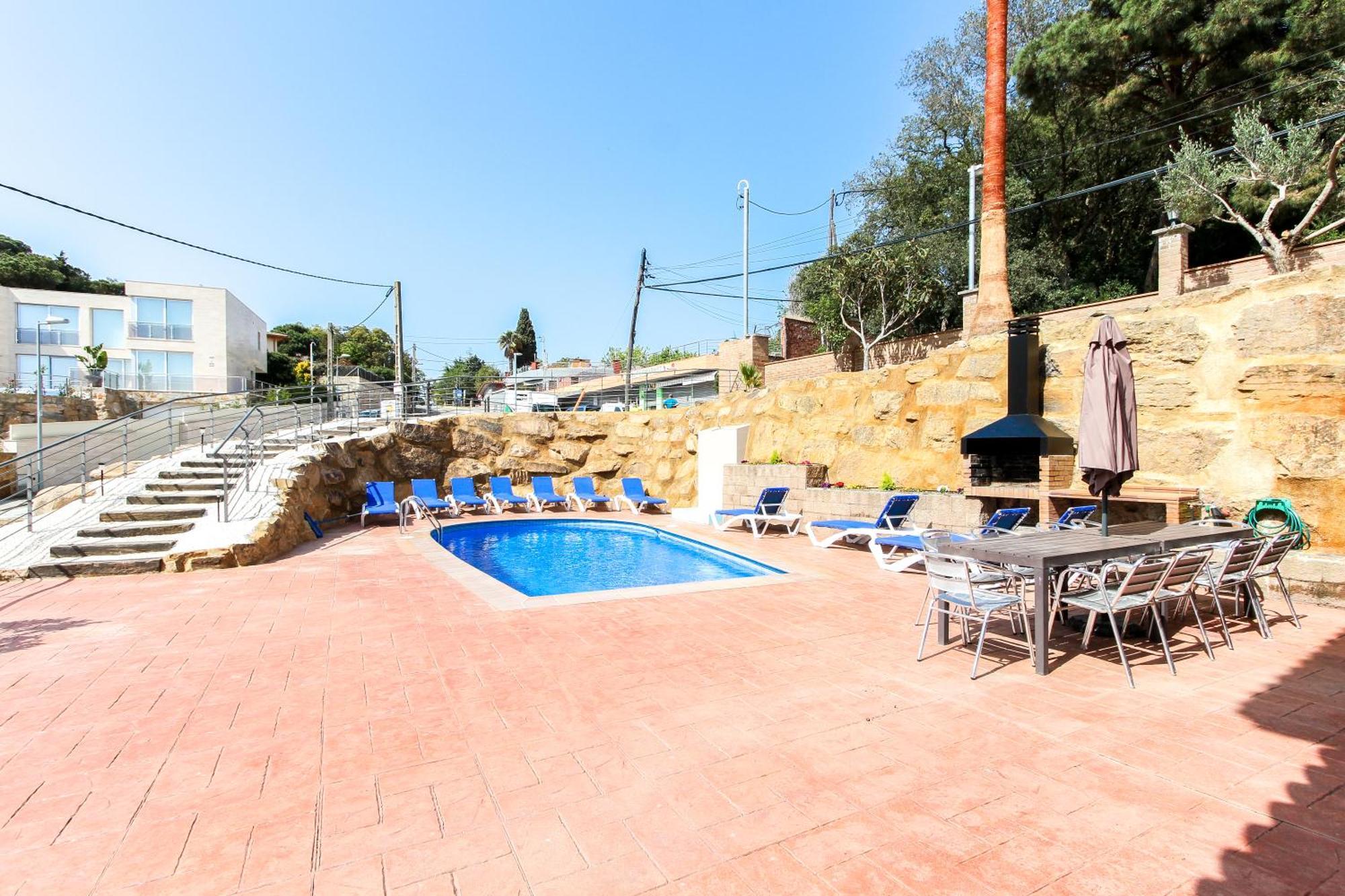 Villa Serena Lloret de Mar Bagian luar foto